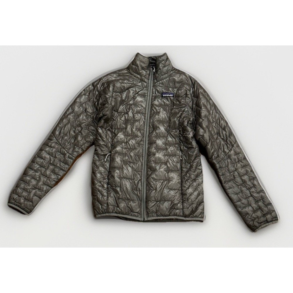 Patagonia Nano Puff Jacket Womens XS Metallic Silver Insulated Puffer Packable
